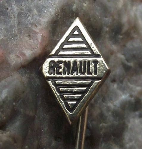 Vintage Renault French Car Maker Diamond Logo Small Advertising Pin Badge - Picture 3 of 4