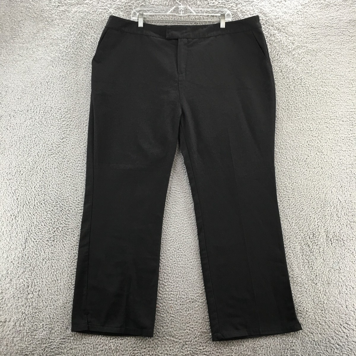 Dickies Dress Pants Mens 2XL (actual 43x30) Black High Rise Flat