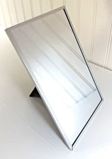 Tabletop Mirror Framed 8.5" x 5.5" Silver Color Horizontally or Vertically