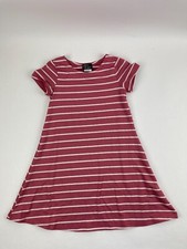 Pink  Violet Dress Girls XS 4/5 Pink White Striped