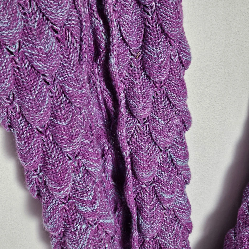 ОДЕЯЛО С ХВОСТОМ РУСАЛКИ ДЛЯ ВЗРОСЛЫХ 67 дюймов ВЯЗАНЫЕ КРАСОЧНЫЕ ЗУБЧАТЫЕ ВЕСЫ УЮТНАЯ ГОСТИНАЯ - Изображение 2 из 4