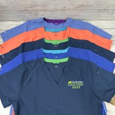 Lot of 5 Carhartt Force Womens Small Scrub Top Medical Work C12110 Short Sleeve