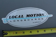 LOCAL MOTION Hawaii Surfboards Clear Black Blue 80's LM1 Vintage Surfing STICKER