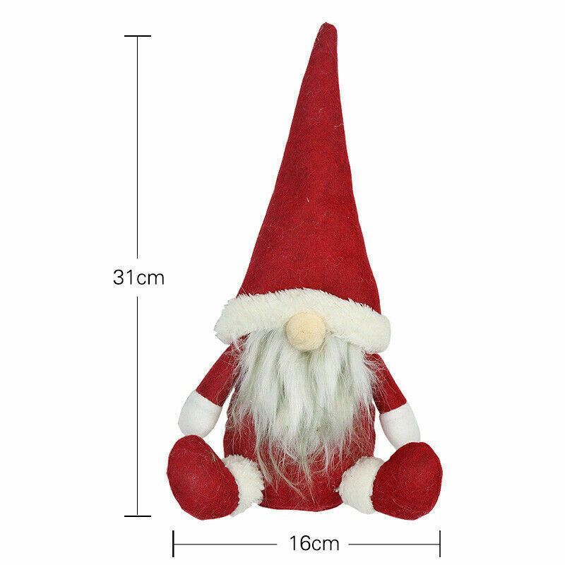 3pcs Christmas Faceless Gnome Santa Plush Dolls Xmas Ornament Toy Table ...