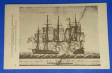 Engagement Between The Chesapeake And Shannon 1813 Naval Ship Postcard