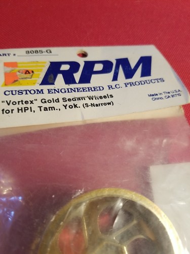 RPM Vortex Gold sedan wheels "2" for HPI Tamiya Yokomo s-narrow #8085-G original - Picture 4 of 7