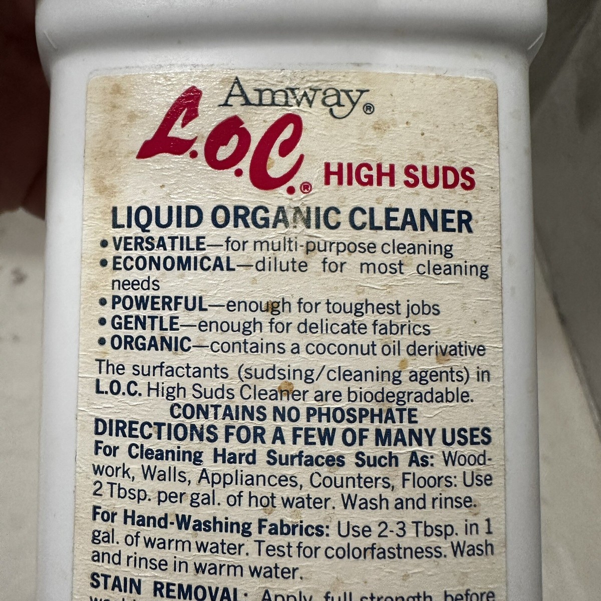 Vintage AMWAY Multi Purpose Liquid Organic Cleaner From 1976
