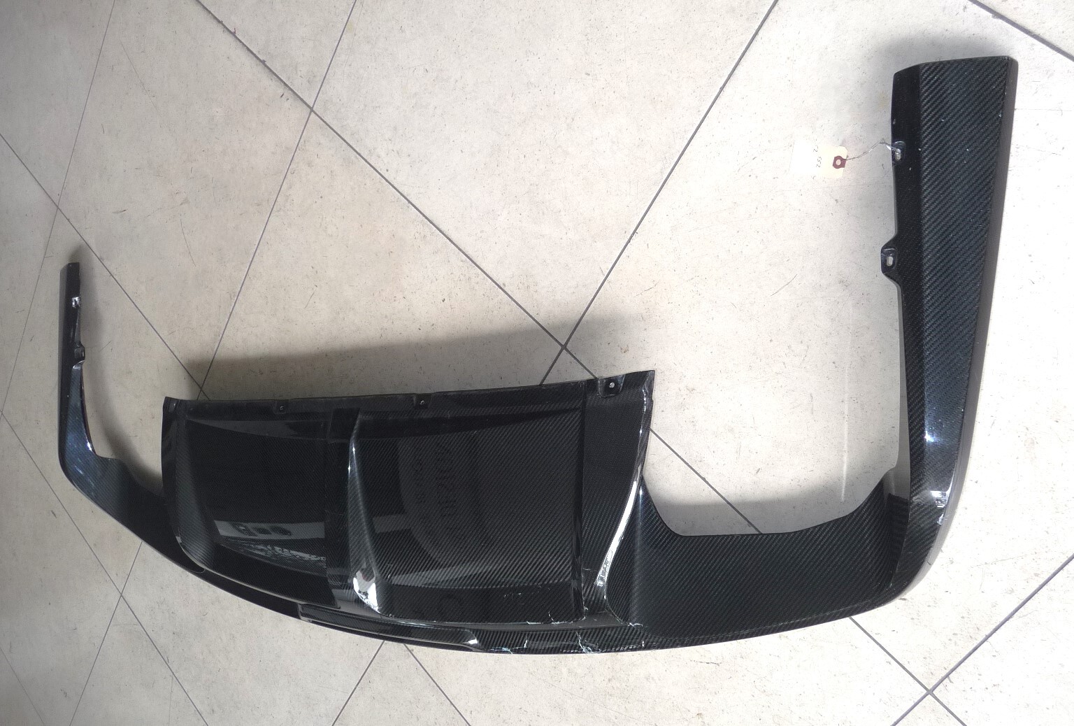 16-18 Bentley Bentayga W12 Rear Bumper Lower Spoiler Carbon 36A071611G OEM