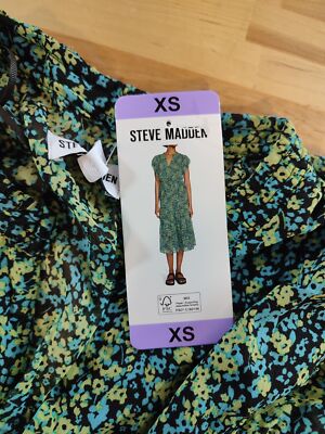 Steve Madden Ladies' Tiered Lightweight Midi Dress Blue Size XS | eBay