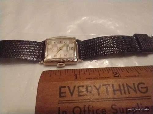 Vintage Damen Geneve 14k einfarbig gelbgold Luxus Kleid Uhr 17 Juwelen - Bild 8 von 8