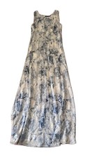 All That Jazz dance long dress lyrical costume 13 14 vintage blue embroidery jnr