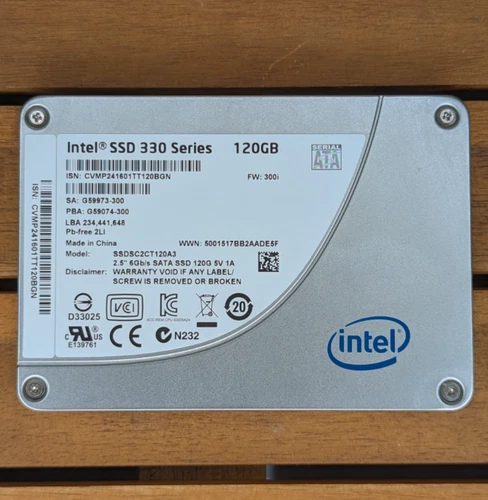 Intel SSD 330 Series 120GB SATA 2.5" 6Gb/s Solid State Drive (SSDSC2CT120A3)