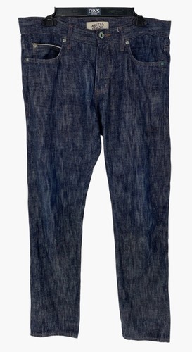 Naked and Famous Men's Raw Denim Super Guy Selvedge Jeans Dark Wash Size 34x32
