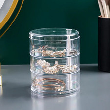 1Pc Stylish  Large Capacity 3/4/5 Layers Rotating Jewelry Storage Box for Women