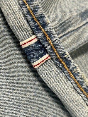 LEVI'S 501 Selvedge Denim Jean 33 (34 Msr) Indigo Straight Hemp