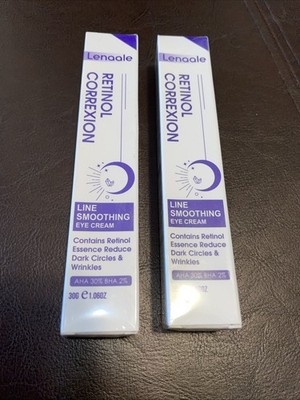 SET OF 2 Lenaale Retinol Correction  Repair Line Smoothing Eye Cream Dark Circle