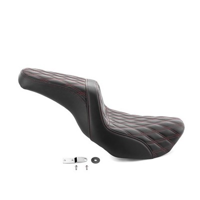 Two-Up Seat Driver Passenger Seat Cushion for Harley Dyna FXD FXDWG FLD 2006-17
