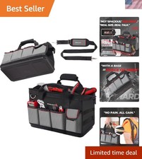 Heavy Duty 16.5-Inch Tool Bag - Waterproof Design with Adjustable Shoulder Strap
