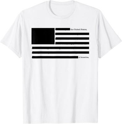 Redacted American Flag Censored USA Satire Unisex T-Shirt