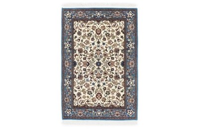 3X4 Handmade Wool Kirman Rug Small Oriental Carpet Floral Design Home Décor