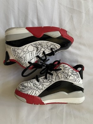 Nike Air Jordan Dub Zero White Black Red Child Size 6C