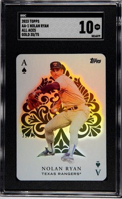 2023 Topps Series 1 All Aces GOLD /75 NOLAN RYAN #AA-1 SGC 10 POP 