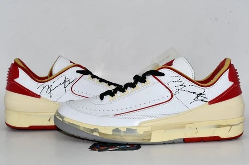 Air Jordan 2 Retro Low SP Off-White White Red Style # DJ4375-106 Size 10.5