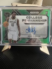 2023 Panini Prizm Draft Picks College Penmanship Green Prizm Auto Adam Flagler