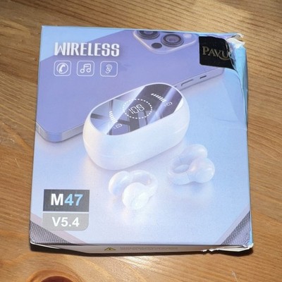 M47 Bluetooth 5.4 Wireless In-Ear Earbuds, Double Earpieces, White