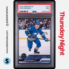 2023 UPPER DECK #474 ZACH BENSON YOUNG GUNS RC ROOKIE PSA 9