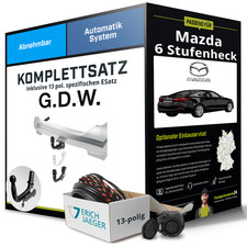 Anhängerkupplung abnehmbar für MAZDA 6 Stufenheck +E-Satz NEU ABE inkl. EBA