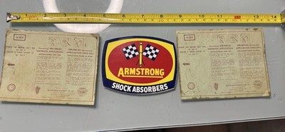 Vintage Armstrong Shock Absorbers Water Slide Decal Unused Racing Sign