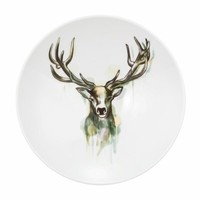 Seltmann Weiden Pasta-/Suppenteller Life Nature Hirsch, Porzellan, Bunt, 23 Cm