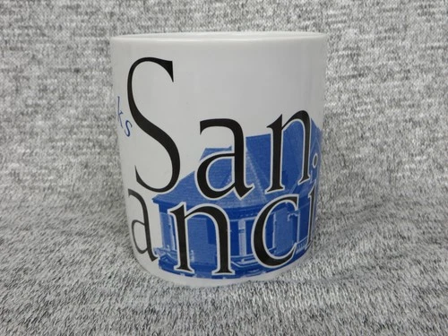 Vintage Starbucks City Mug San Francisco Collector Series 1994 4" Tall Houses