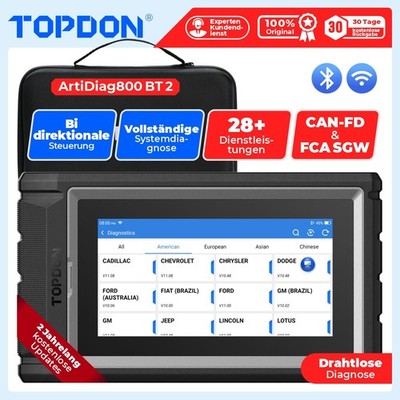  TOPDON Artidiag800 BT 2.0 Profi KFZ OBD2 Diagnosegerät ALLE SYSTEM Bluetooth DE