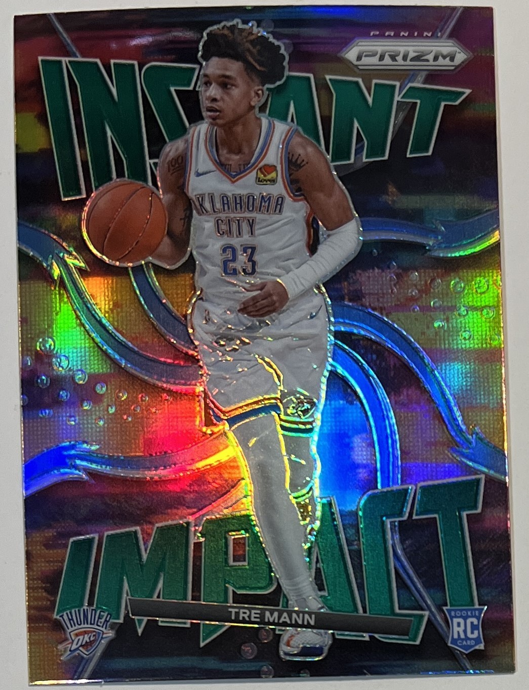 2021-22 Panini Prizm Basketball #15 Tre Mann Instant Impact RC Rookie Green
