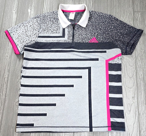 ADIDAS Tennis Collared Seasonal Polo Shirt Men's L Zip Up Collar CY3334