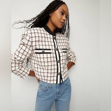 New Veronica Beard Ellicot Graphic Tweed Jacket. size 6