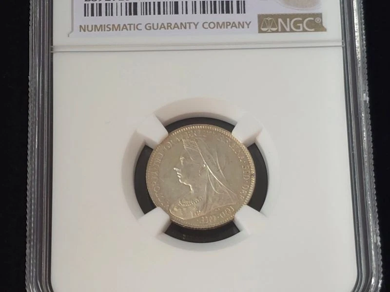 Great Britain 1897 Silver 6 Pence NGC Graded MS62 2892725-013 - Image 3 of 4