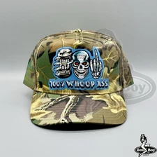 100% Whoop Ass Camo Trucker Hat Stone Cold Steve Austin 3:16 WCW WWF WWE