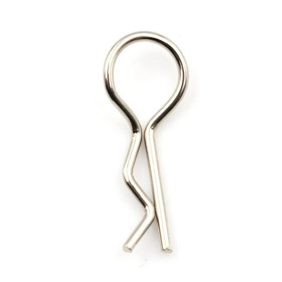 100pc Stainless Steel Pin Shell Body Clips Steel For RC Model Car HPI HSP Parts - Image 2 of 4