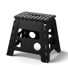 GARITIN Folding Step Stool with Handle, 12.6"H, Holds up to 300 lbs