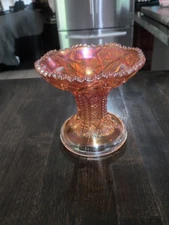 Imperial Carnival Glass Hobster & Arches Marigold Punch Bowl Base