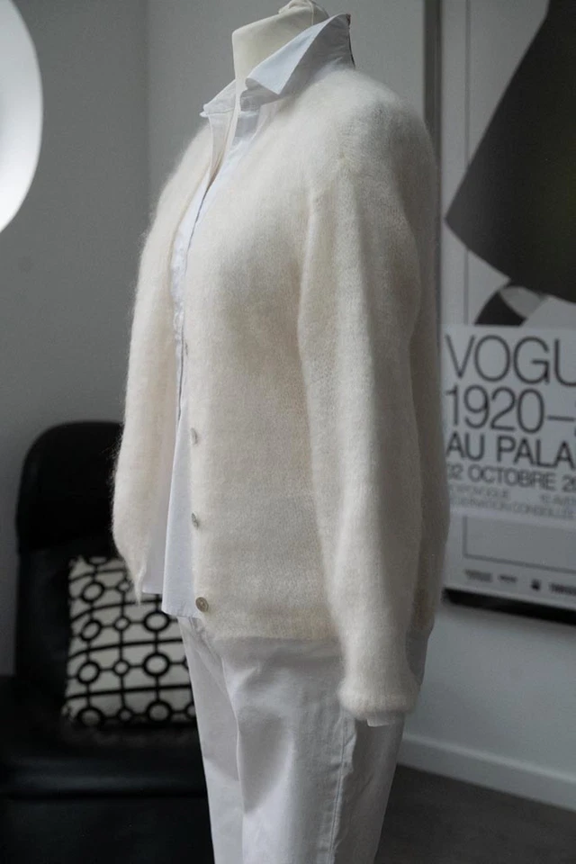 PINK geniale fluffige Kid-Mohair Strickjacke creme-weiß akt.Koll. NEU! 229€ - Bild 3 von 4