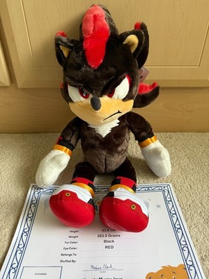 Shadow The Hedgehog Sonic 3 Build A Bear Plüsch Black Sound Emerald - Original  