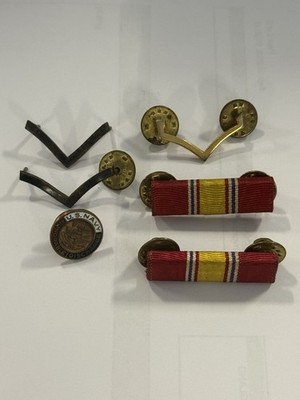 Vintage Military Services Pin Lot Stripe Gold Tone Etc