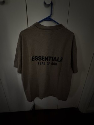Essentials Fear of God ESSENTIALS Brown Logo Crew Neck T-Shirt Men's M