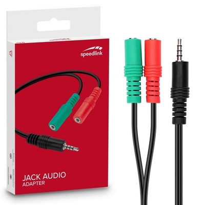 Headset-Adapter Y Splitter 3,5mm Klinke PC Kopfhörer zu Laptop Tablet Handy MP3