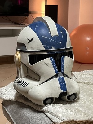 Star Wars Clone Trooper Phase 2 501st Helmet Custom Made 1:1 Painted By Hand.