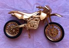 Vintage? Die Cast Gold Plated? Metal Enduro Motorcycle Lighter Monoshock RARE — photo 2
